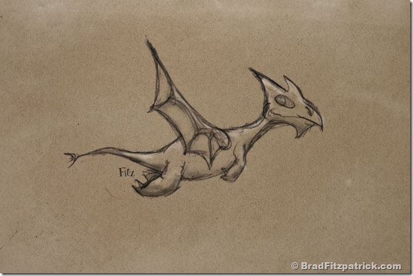 baby dragon drawing - drawing of a baby dragon - baby dragon sketch
