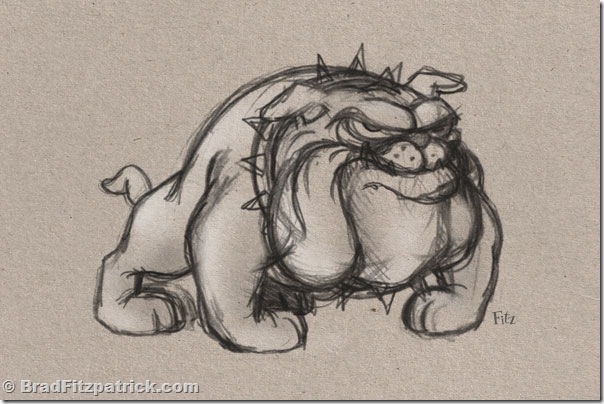 cartoon bulldog drawing - bulldog sketch