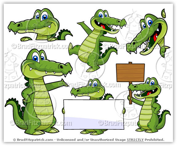 cartoon gator mascot