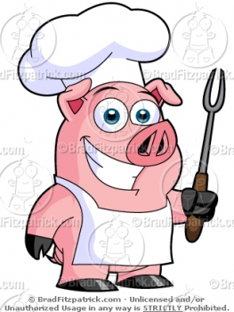 Cartoon Chef Pig Clipart