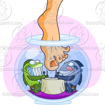 Garra Fish Pedicure Clipart Illustration Picture