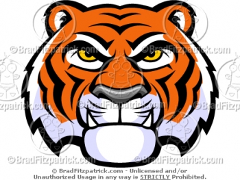 Angry Tiger Face Mascot