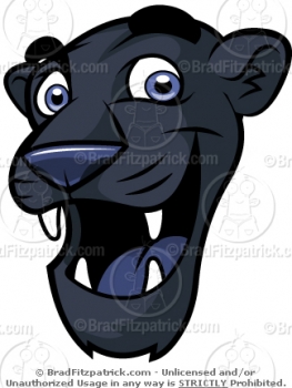 Cartoon Kid's Panther Mascot