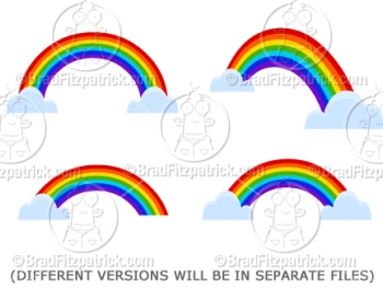 Cartoon Rainbow Clipart Rainbow Icons
