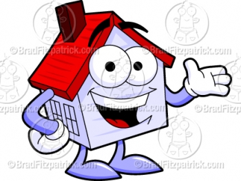 House Cartoon Character Mascot