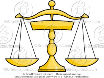 Vector Scales of Justice Clip Art