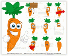 cartoon carrot vector pack- carrot clipart collection set
