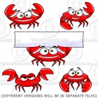 Cartoon Crab Clip Art Character