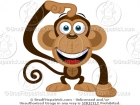Picture of a Monkey Scratching His Head Clip Art