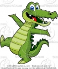 Cartoon Dancing Alligator Clipart