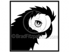 Cartoon Parrot Head Silhouette