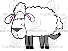 5 Legged Sheep Clip Art