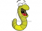 Cartoon Worm Clipart Character