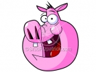 Whacky Pig Head Clip Art