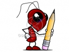 Royalty Free Ant & Pencil Stock Illustration