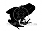 Sitting Frog Silhouette Clipart