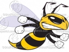 Cartoon Hornet Clipart Mascot Graphics