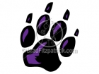 Black Panther Paw Print Clip Art