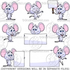 Cute Cartoon Mouse Clip Art Pack