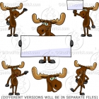 Cute Cartoon Moose Clipart