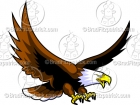 Cartoon Flying Eagle Clip Art Logo