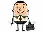 A Businessman Holding Briefcase Clip Art Picture