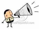 A Man with Megaphone Clipart Picture
