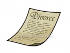 Cartoon Divorce Papers Illustration