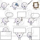 Cartoon Baseball Character Clipart Mascot Graphics
