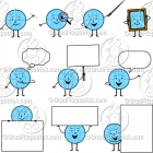 Cartoon Globe Character Clipart Mascot Graphics