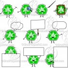 Cartoon Recycle Character Clipart Mascot Graphics