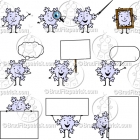 Cartoon Snowflake Character Clipart Mascot Graphics