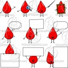 Cartoon Blood Character Clipart Mascot Graphics