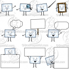 Cartoon Envelope Character Clipart Mascot Graphics
