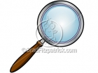 Cartoon Magnifying Glass Clipart Icon