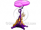 Cartoon Alien & Tree Clipart