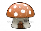 Cartoon Mushroom House Clipart Graphics