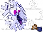 First Winter Snow Cartoon Illustration