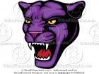 Purple Panther Head Mascot Picture