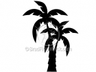 2 Palm Trees Clipart Silhouette