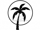 Silhouette Clipart of a Palm Tree