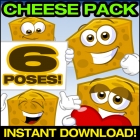 Cartoon Cheese Clipart Collection - Cheese Vector Pack!