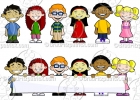 Cartoon Kids with Banner