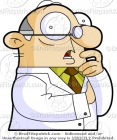 Cartoon Doctor or Scientist Stock Illustration