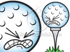 Cartoon Golf Ball Clipart