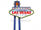 Cartoon Welcome to Las Vegas Sign Illustration