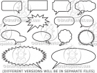 Cartoon Vector Speech Bubbles & Word Balloons Clipart