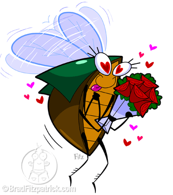 Cartoon Love Bug character - Illustration of a cartoon bug