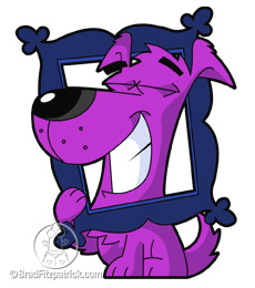 A Cartoon dog portrait illustration