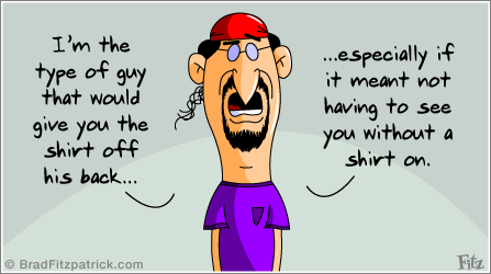 The Shirt of My Back Cartoon